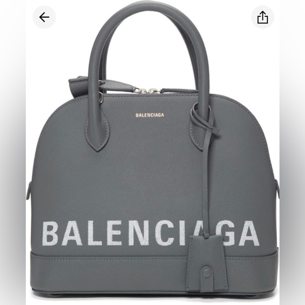 Balenciaga gray Ville top handle bag